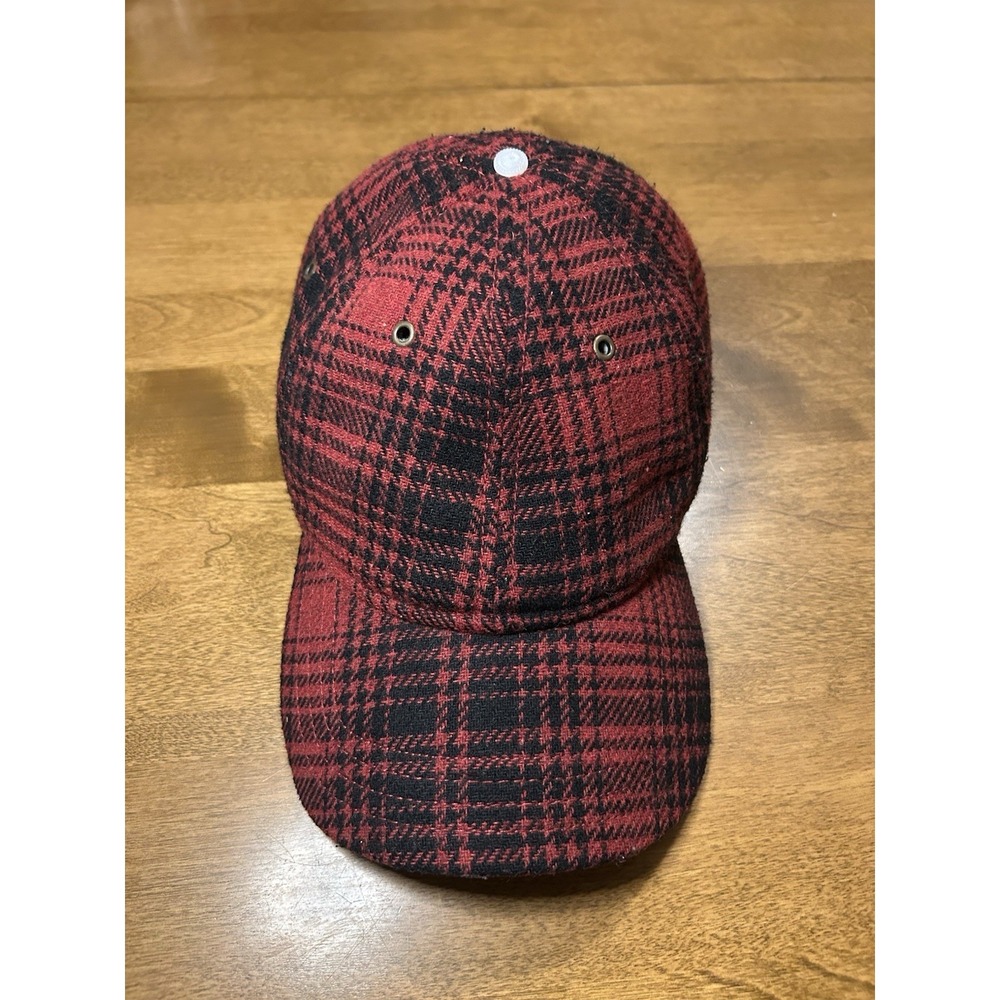 Woolrich Red Buffalo Plaid Wool Blend Cap Sherpa Lined One Size Adjustable
